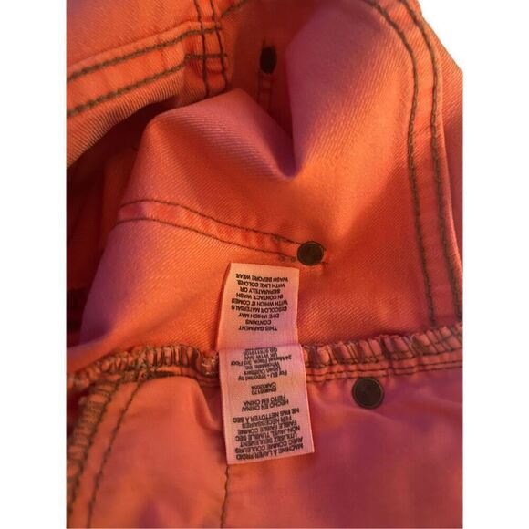 New Free People Women's Tangerine Orange Skinny Leg Cut Jeans Size 25 - Picture 5 of 16
